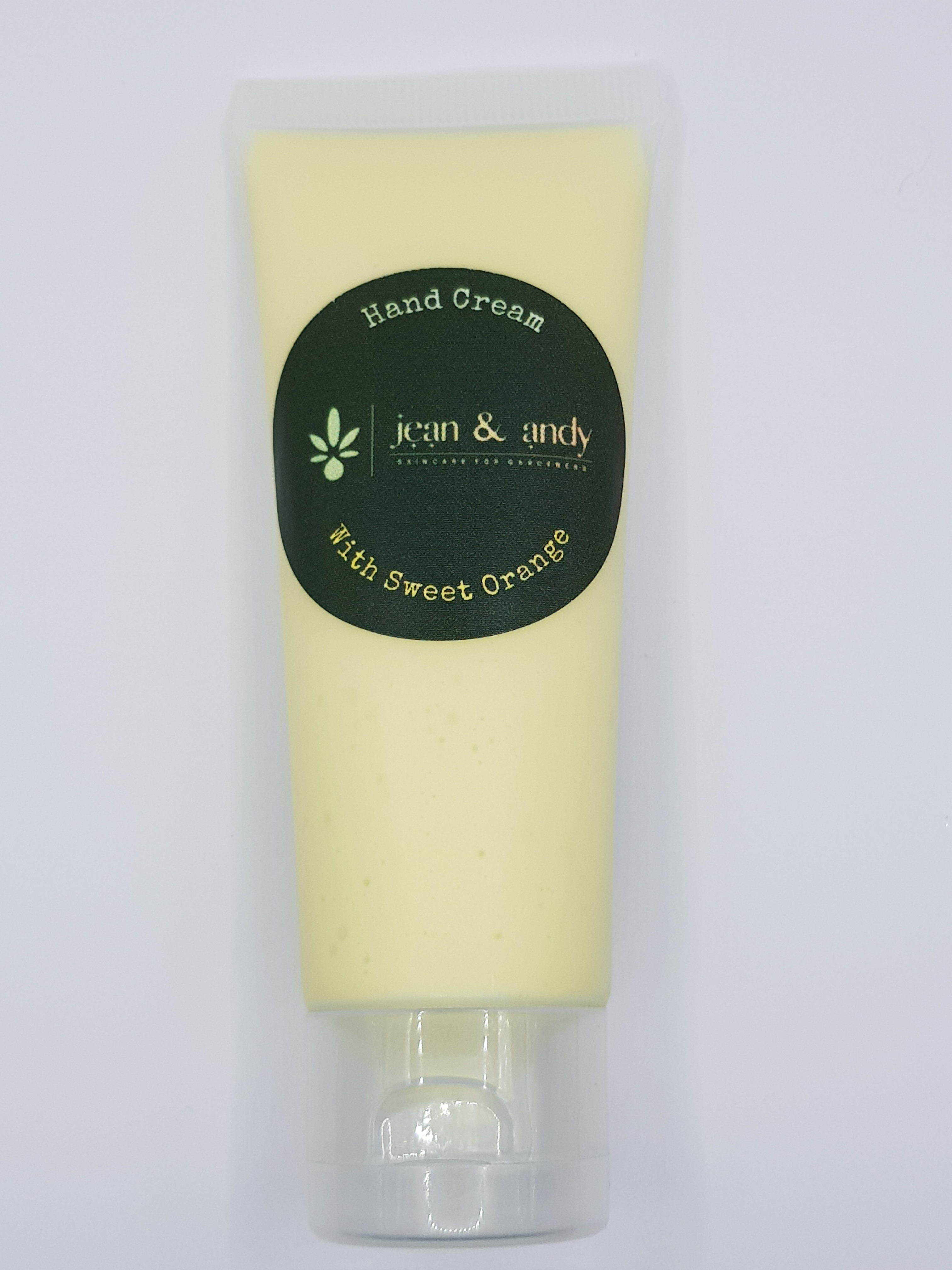 Sweet Orange Hand Cream on a plain background